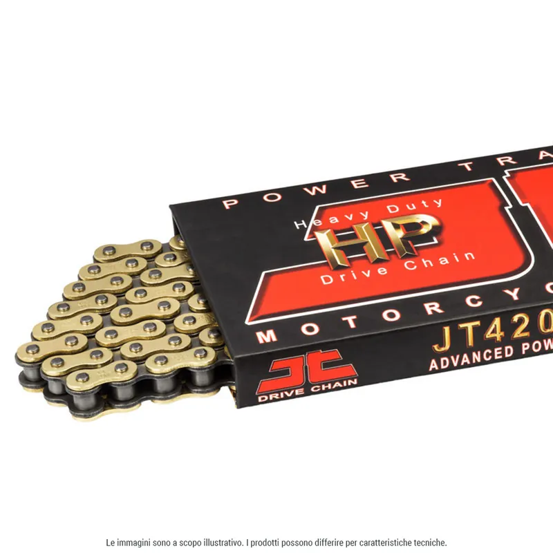Neue Kollektion Kette JT Sprockets 420HP / 134 Clipschloss gold / schwarz