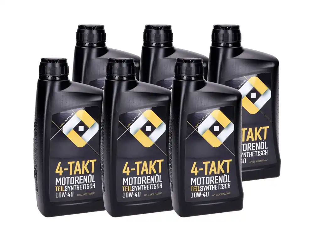 Meistverkauft 4-Takt Motoröl 101 Octane teilsynthetisch 10W40 - 6x 1 Liter