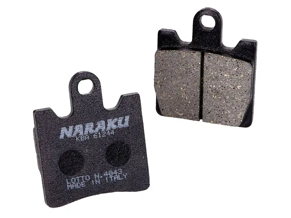 Markenprodukt Bremsbeläge Naraku organisch für Suzuki AN Burgman 250, 400 -2006, SYM GTS 250 Joymax -2006