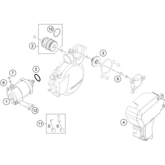 Sichere Zahlung Startertriebabdeckung kpl.