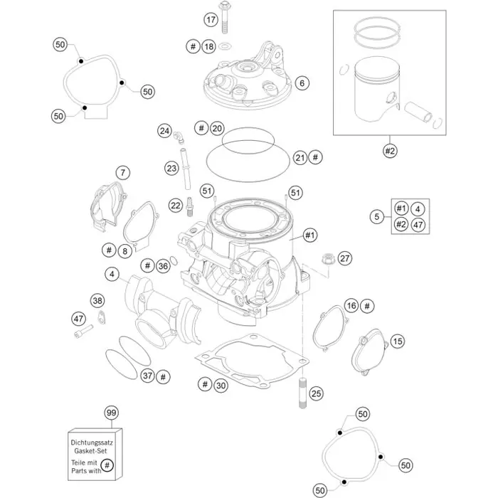 Dichtung Zylinderfuß 0.75mm Geprüft