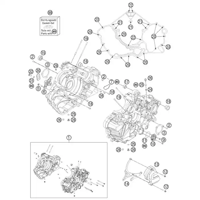 Knallerangebot MOTORGEHÄUSE KPL. MIT LAGER
