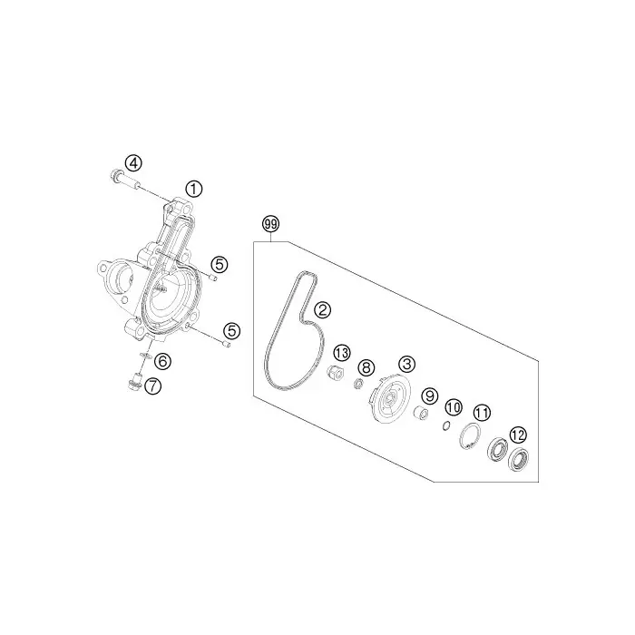 Jetzt Kaufen WASSERPUMPEN REP. KIT DUKE