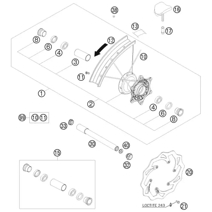 Preisreduziert SPEICHE M4,5X226- 21‘‘ 08