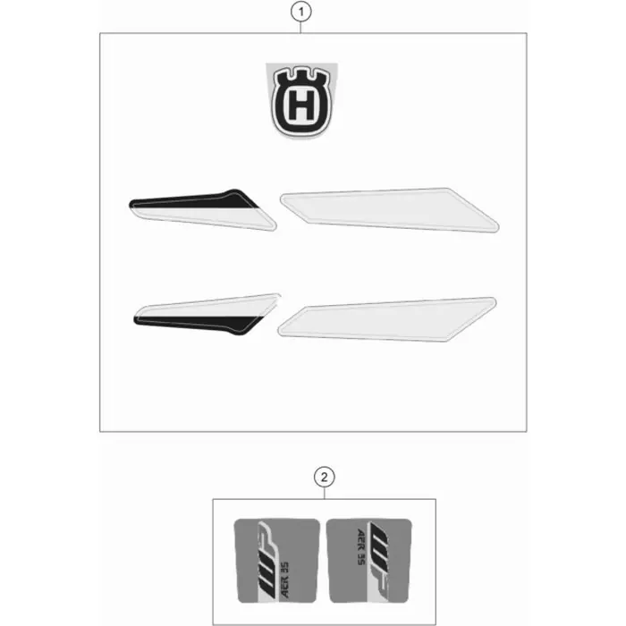 Aufkleberset WP Gabel 175x45 Günstig