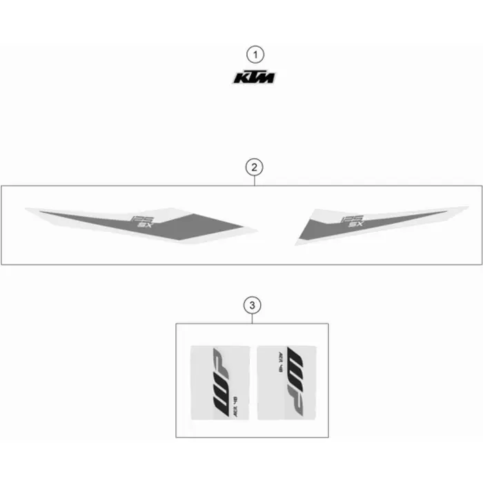 Aufkleberset 125 SX 2019 Rabatt