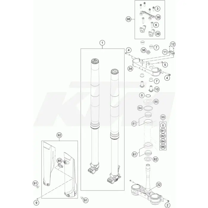 Gabel 250 SX-F 2020 US Echt