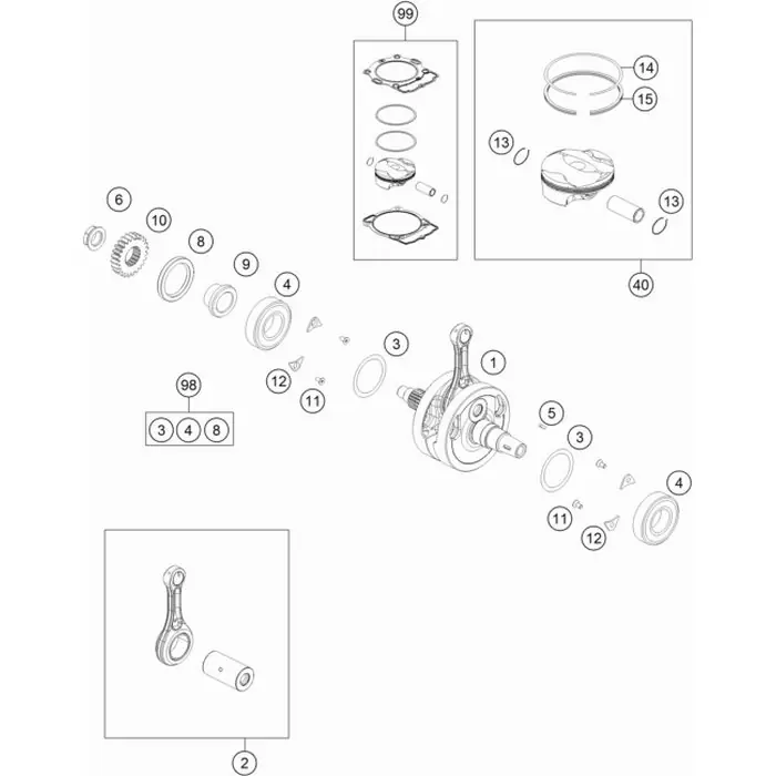Pleuelreparatursatz Neue Ware