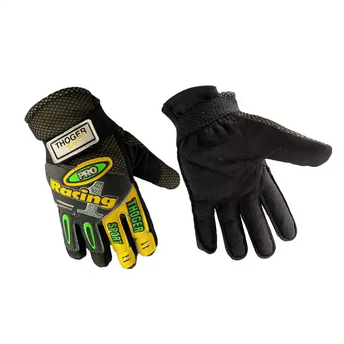 Thoger Handschuhe Racing Pro MX Retro Vintage Schwarz Gelb S Bestpreis