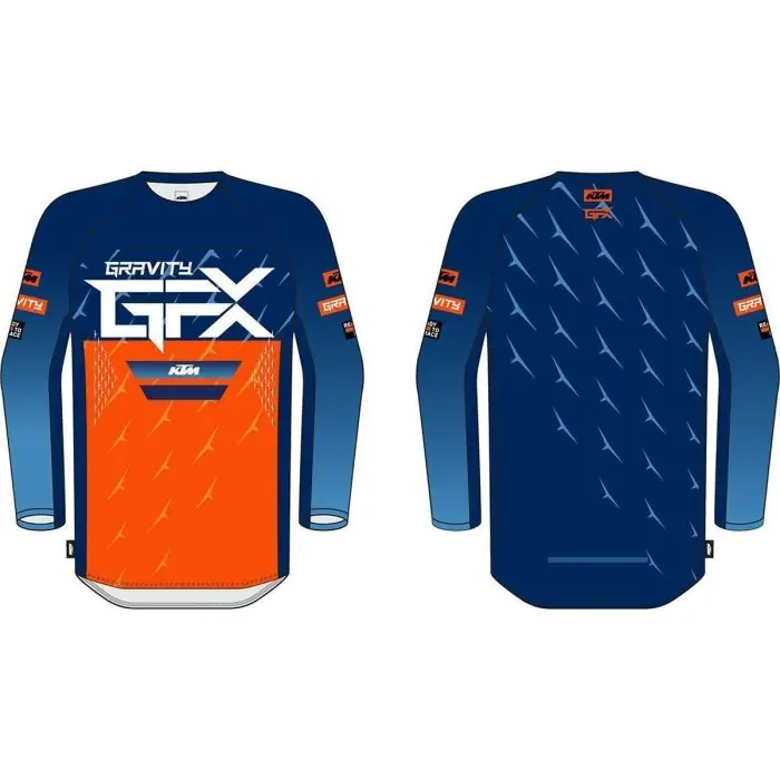 Garantierte Lieferung Gravity-fx Air Jersey Orange - Blue L