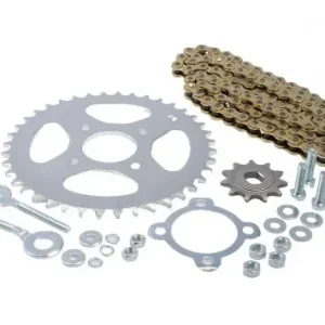 Kettensatz IGM 16-teilig 415er Teilung 40 / 11 Zähne für Hercules / Sachs Prima 50 Motor Set Kit Kettenspanner, Sicherungsblech Mega-Angebot