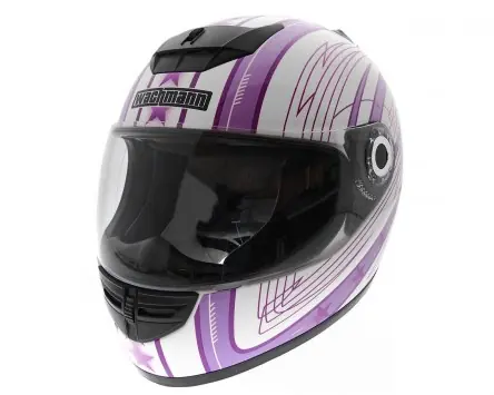 Integralhelm WACHMANN WA-20 Eques lila / weiss glänzend Echt