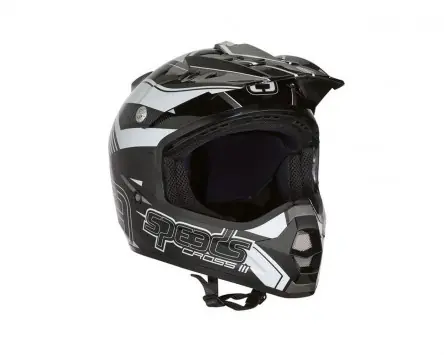 Zertifiziert Helm Speeds Cross III schwarz/titan/weiß