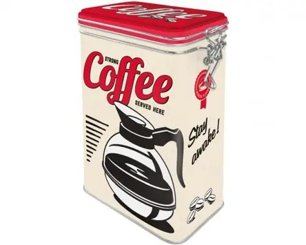 Kaffeedose / Aromadose NOSTALGIC ART Strong Coffee 7,5x11x17,5cm, 1,3L Teedose, Box, Aufbewahrungsdose Sichere Zahlung