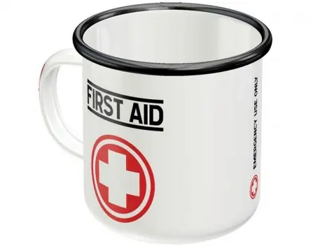 Saisonangebot Tasse Emaille-Becher NOSTALGIC ART First Aid