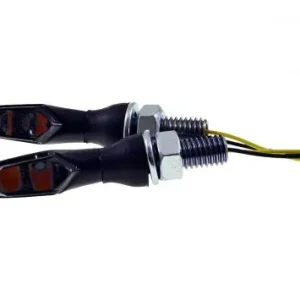 Top-Seller Blinker HIGHSIDER SONIC-X2 LED schwarzes Metallgehäuse, Glas getönt, Paar, kompatibel für Motorrad, Roller, Schaltmoped, Quad, Universal