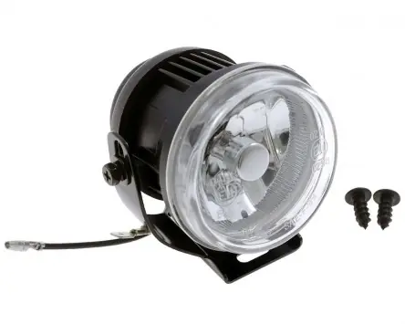 Top-Preis Nebelscheinwerfer, rund, schwarz, Halter, Glas klar, 70mm, H3 55W, Motorrad, PKW