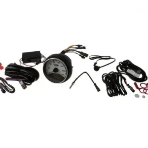 Drehzahlmesser/Tacho SIP 2.0 - 140 (km/h/mph) / 140000 (Umin/rpm), Ziffernblatt weiß, 0-14.000 U/min analog/digital, Durchmesser km/h, km/Tag, - 250Gr Abverkauf