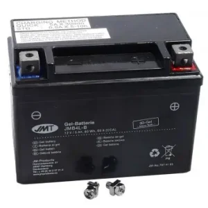 Batterie JMT 12V 5Ah Gel High Power JMB4L-B / YB4L-B kompatibel für Yamaha Aerox, MBK Nitro, Booster, Gilera Runner, Piaggio TPH Heißes Angebot