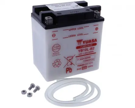 Batterie 12V 11Ah YUASA YB10L-B2, ohne Batteriesäure Markenware
