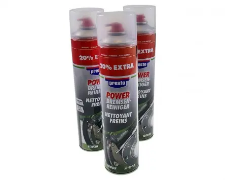 Bremsenreiniger Spray Set PRESTO 600ml 3 Stück Motorrad, Roller, KFZ, Auto, Quad Werkstatt Teile Motor Reiniger Bestpreis