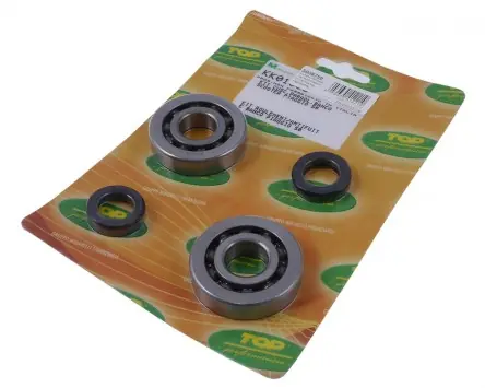 Sichere Zahlung Kurbelwellenlagersatz TOP PERFORMANCES C4 Teflon mit Wellendichtringe kompatibel f黵 Piaggio 50ccm AC / LC, TPH, NRG, Zip 2 SP, Gilera Runner Set Kit