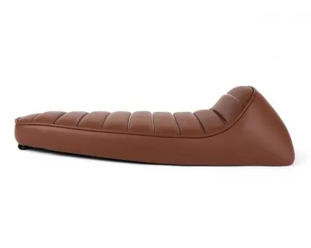 Sitzbank -FASTBACK 2.0-, braun, kompatibel für Vespa V50, PV125, ET3 Roller Sportsitz Ersatz Klassik Must-Have