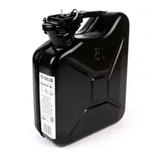 Ausverkauf Benzinkanister FA ITALIA 5L Metall schwarz für Gepäckträger Vespa Largeframe Sprint, Rally, TS, GT, GTR, PX (vorne)