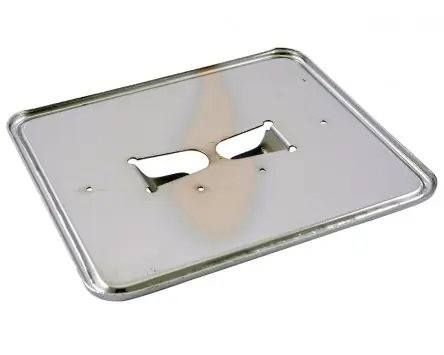 Kracherpreis Kennzeichenhalter Platte Rivello chrom 145x125mm Roller Moped Quad Motorrad