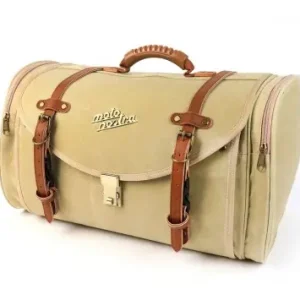 Koffer / Tasche MOTO NOSTRA Classic waxed canvas, beige, 35L, 480x300x270mm kompatibel für Vespa, Lambretta, GTS, GTV, LX/LXV, ET4, S50, 150, Sprint, Nur Für Kurze Zeit