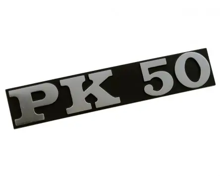 Schriftzug Emblem für Seitenhaube PK 50 schwarz/alu 95x17m Jetzt Bestellen