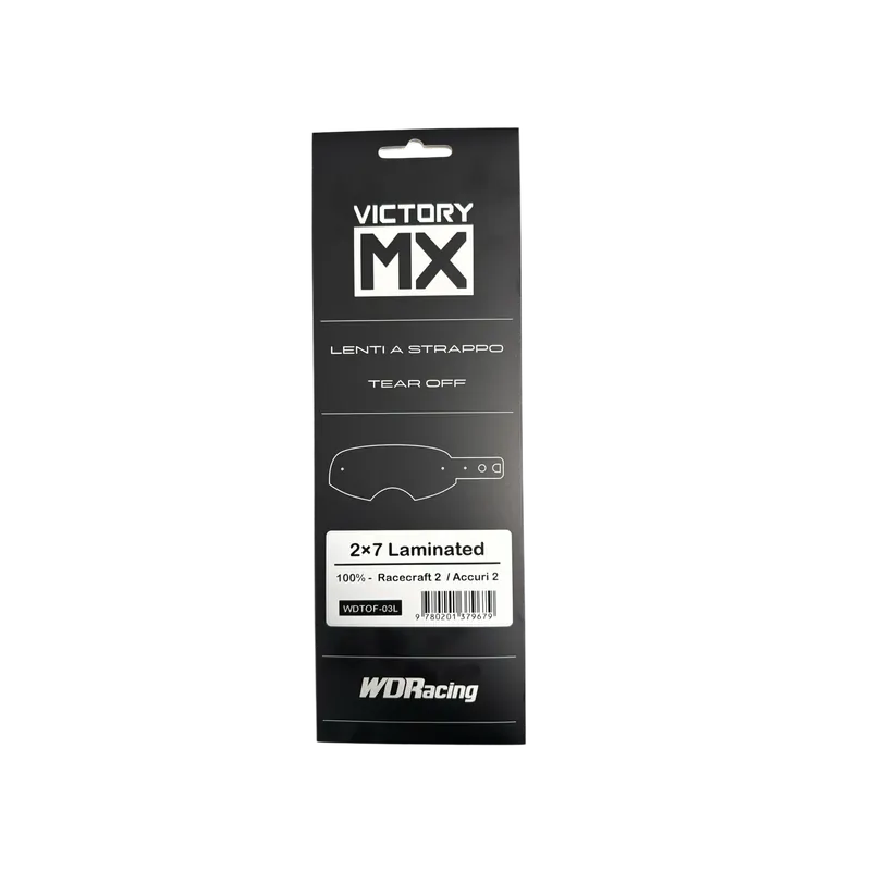 VictoryMX-Abreißvisiere laminiert 2x7 100% Racecraft 2 / Accuri 2 Günstig
