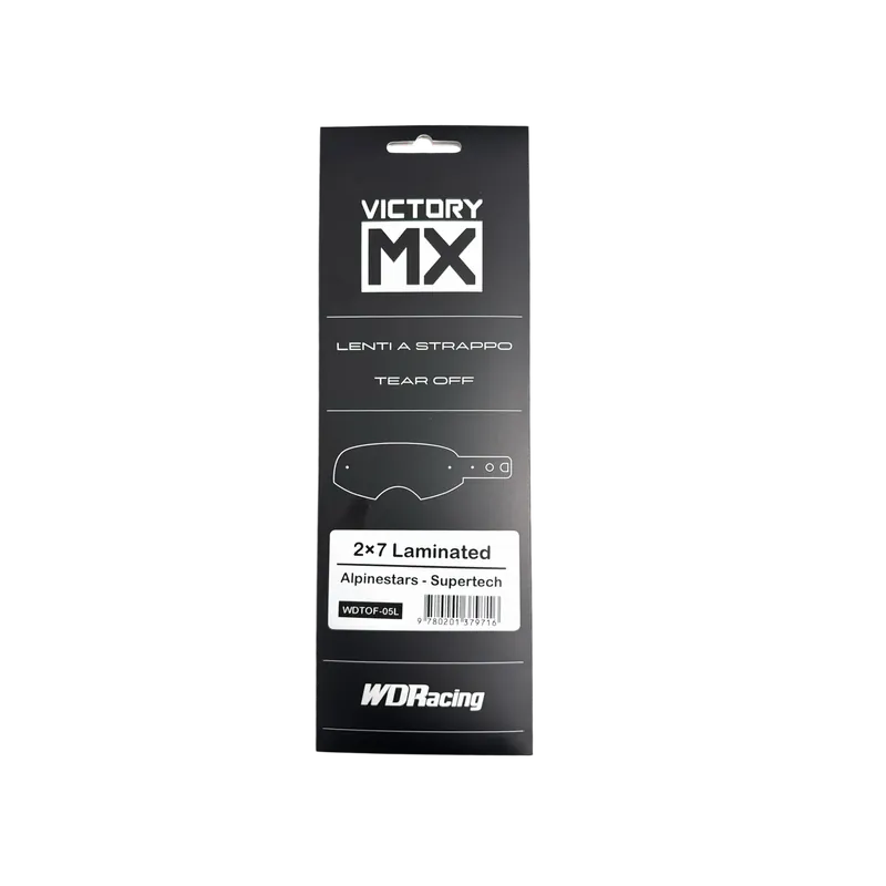 VictoryMX-Abreißvisiere laminiert 2x7 Alpinestars Supertech Bestpreis