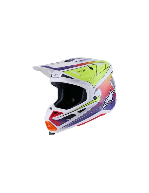 Helm Alpinestars SM7 Fuse White Yellow Purple Bestseller