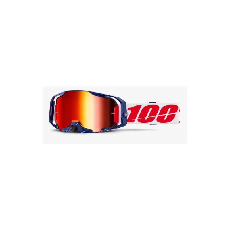 Meistverkauft Crossbrille 100 % ARmatic Mach Z Rote Spiegellinse