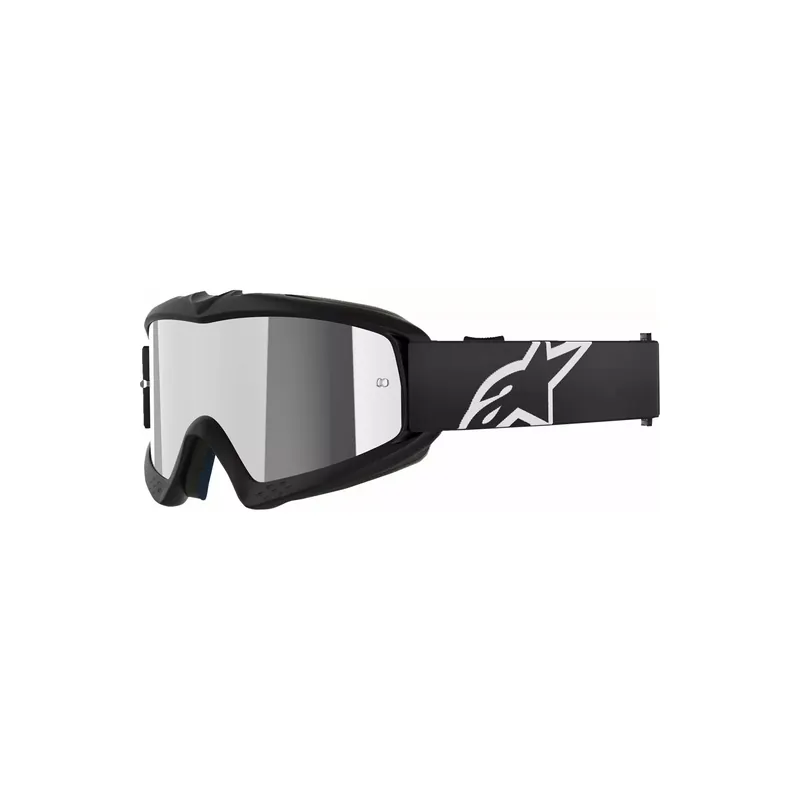 Alpinestar Vision Corp Schutzbrille für Jungen Schwarz Silber verspiegelte Linse Schnäppchen