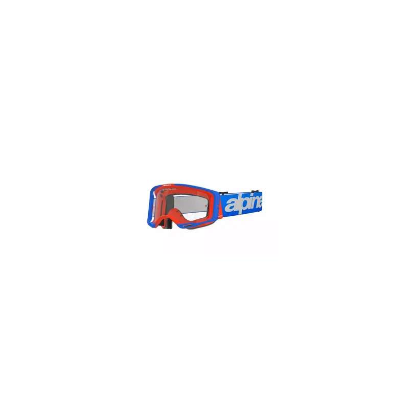 Alpinestars Vision 8 Wordmark Blau/Orange MX-Brille Klaren Linsen Ausverkauf