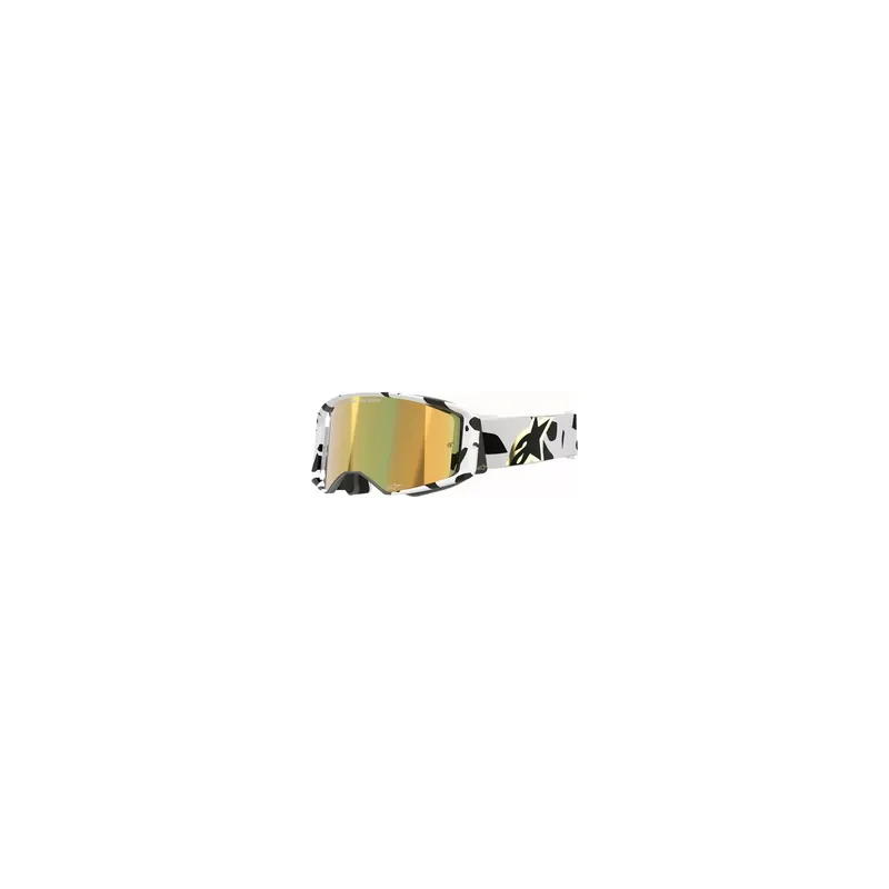 Preis Gesenkt Mx Crossbrille Alpinestars Supertech Corp Absolute Weiße Goldene Spiegellinse