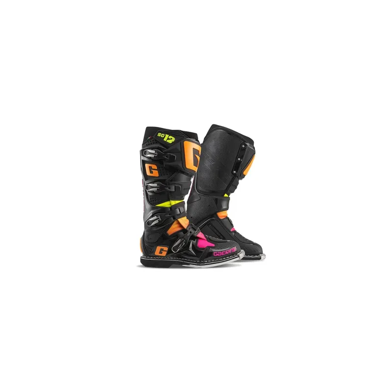 Online Kaufen Stiefel Motocross Gaerne SG12 Schwarz/Orange/Rosa LE