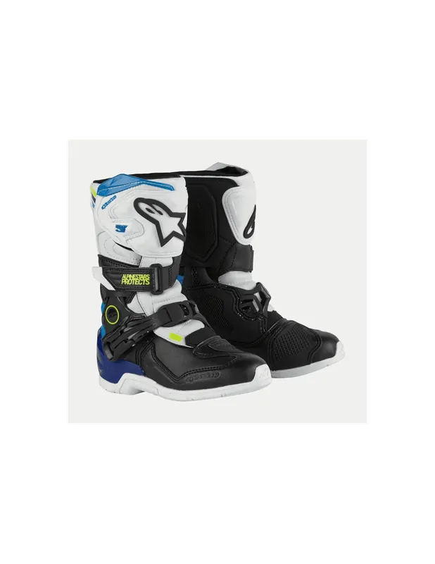 Saisonangebot Motocross Stiefel Tech 3S Kids Alpinestars weiß blau schwarz