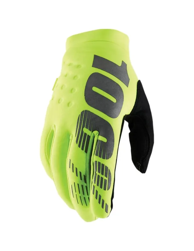 Saisonangebot Winter Handschuhe 100% Brisker Fluo Gelb Youth