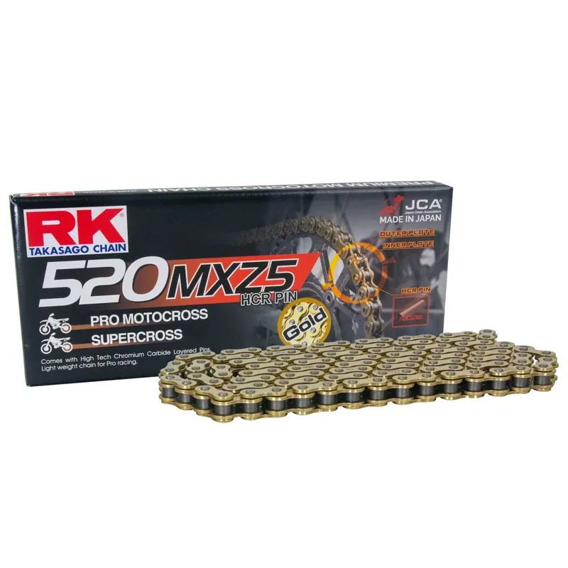 Kette RK GB520MXZ5 Cross Enduro Motard 116-118 Links Gold Günstig