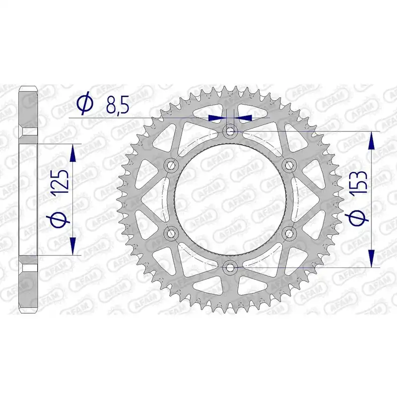 Sonderangebot AFAM Kettenrad 11228-62 ALU 428 62 Zähne