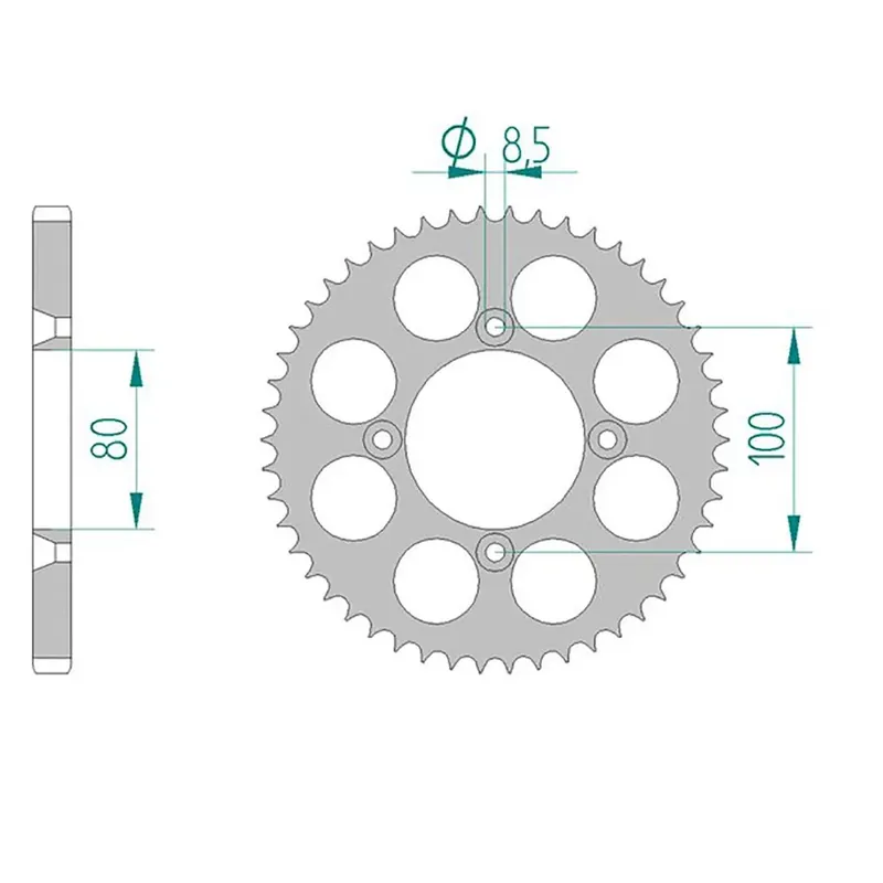 Nur Für Kurze Zeit AFAM Kettenrad ALU 428 50 Zähne