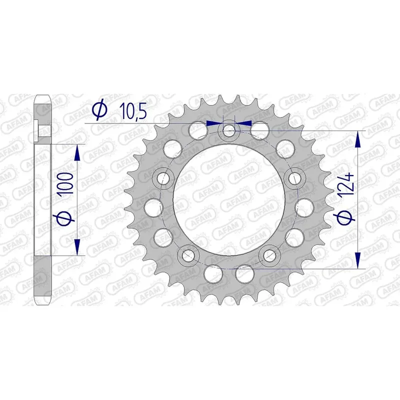 AFAM Kettenrad ALU 525 37 Zähne Sofort Bestellen