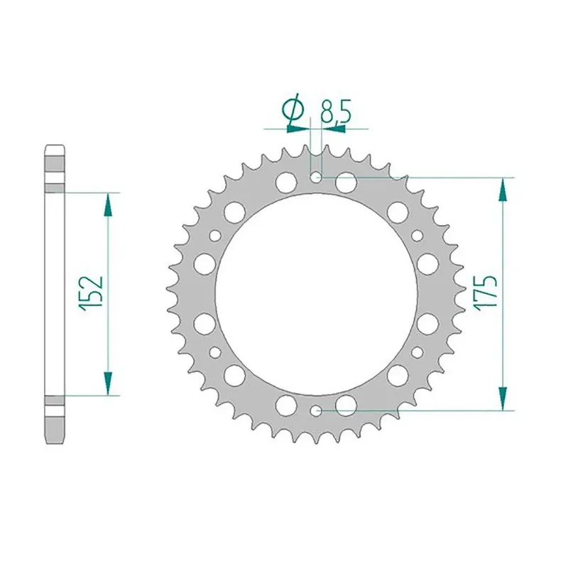Bestpreis Esjot Kettenrad 13301-38 ALU 520 38 Zähne