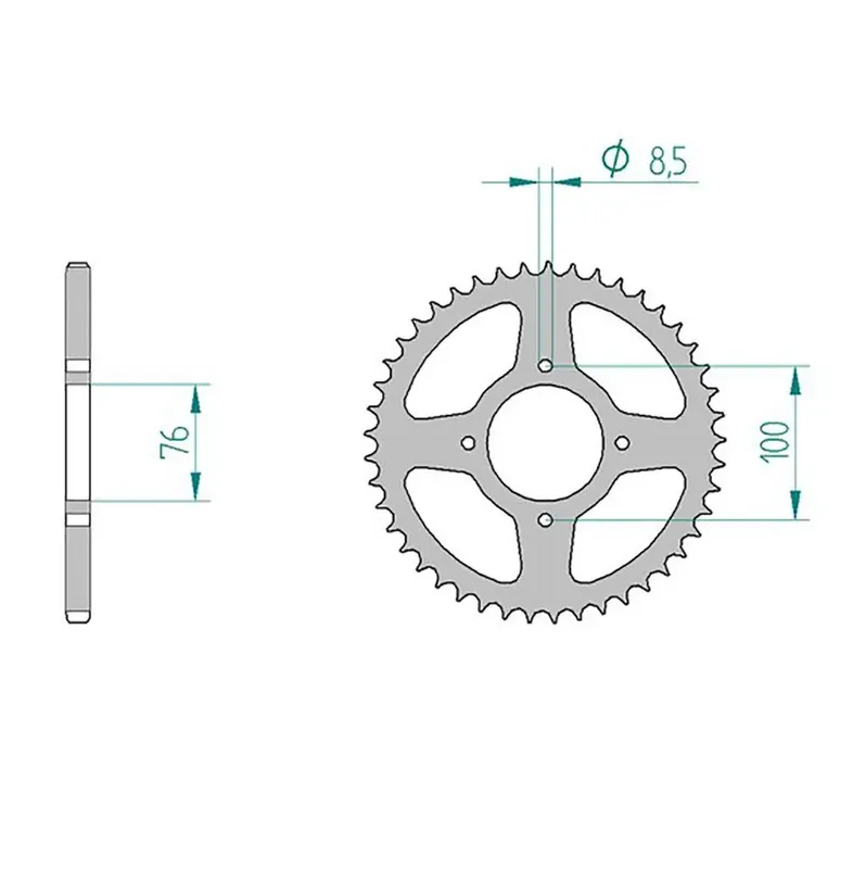 Neu Esjot Kettenrad 14313-37 STAHL 520 37 Zähne