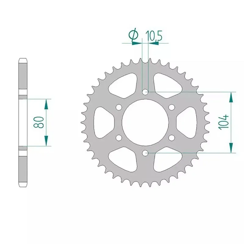 Neue Ware Esjot Kettenrad 16403-46 STAHL 520 46 Zähne