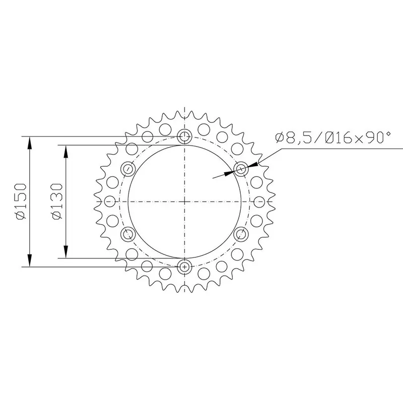 Abverkauf Esjot Kettenrad 13332N-44 ALU 520 44 Zähne