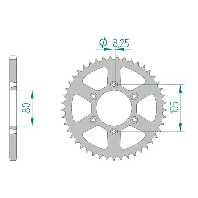 Esjot Kettenrad 35204-42 STAHL 520 42 Zähne Kracherpreis